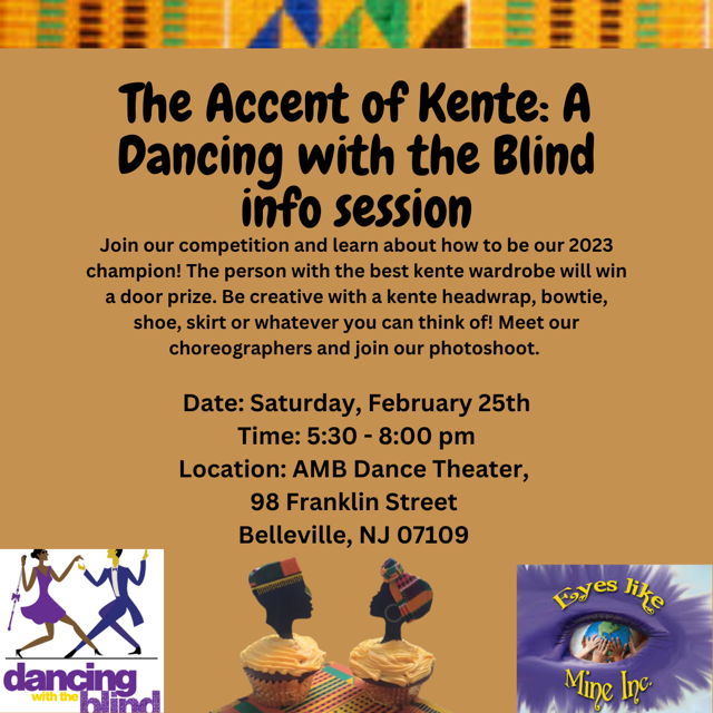 Dancing with the Blind info session flyer