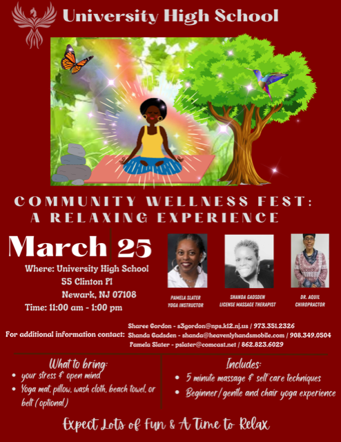 A Flyer of Community Wellness Fest: A Relaxing Experience