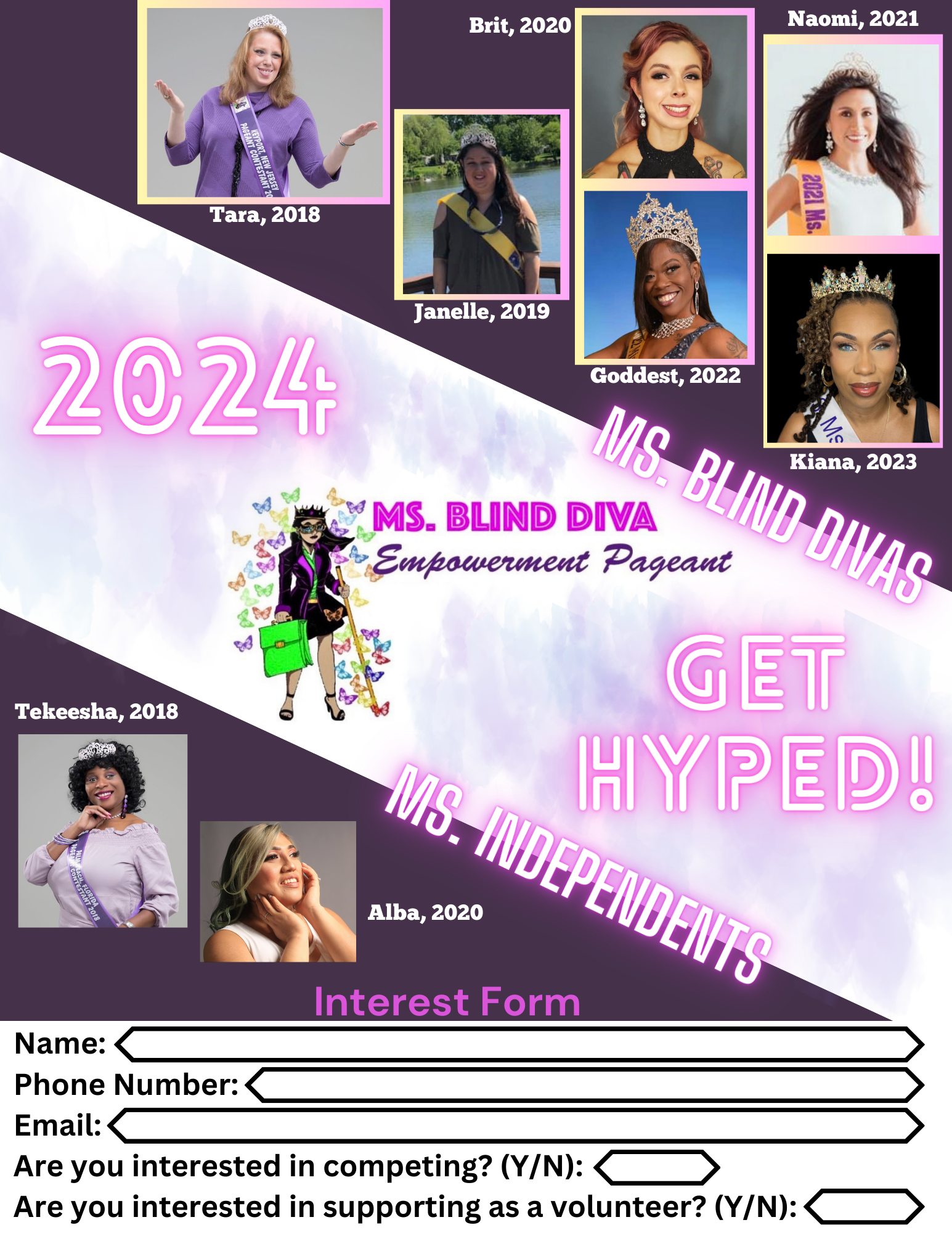 Miss Blind Diva 2024 Nomination Form