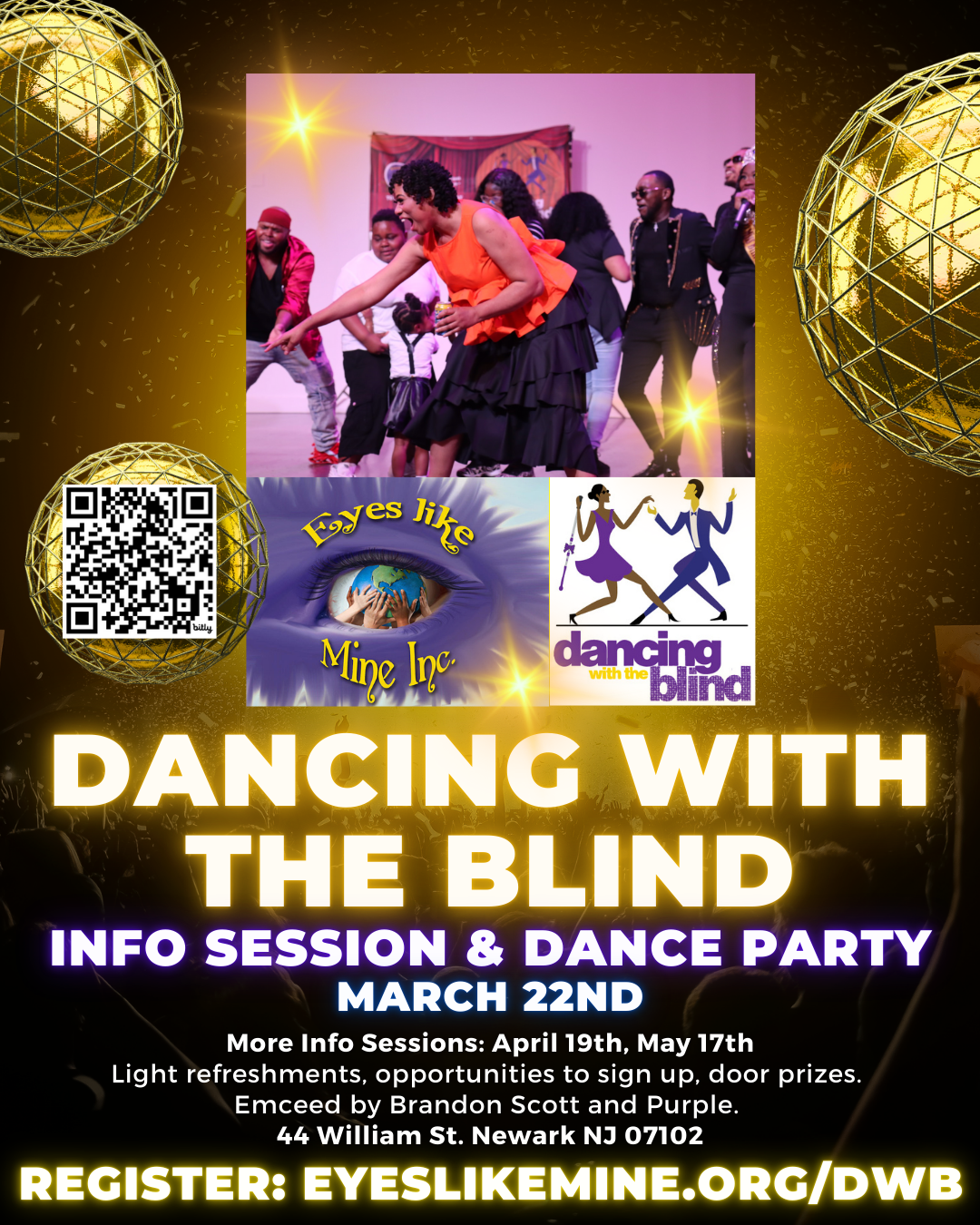 Dancing With The Blind Info session flyer